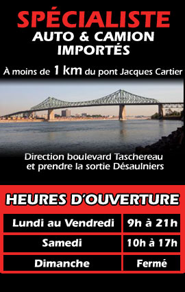 Auto importée Rive-Sud et camion importé Rive-Sud chez Auto Élégance Sélect à Longueuil